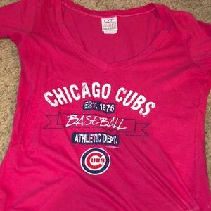 Pink Chicago Cubs t shirt